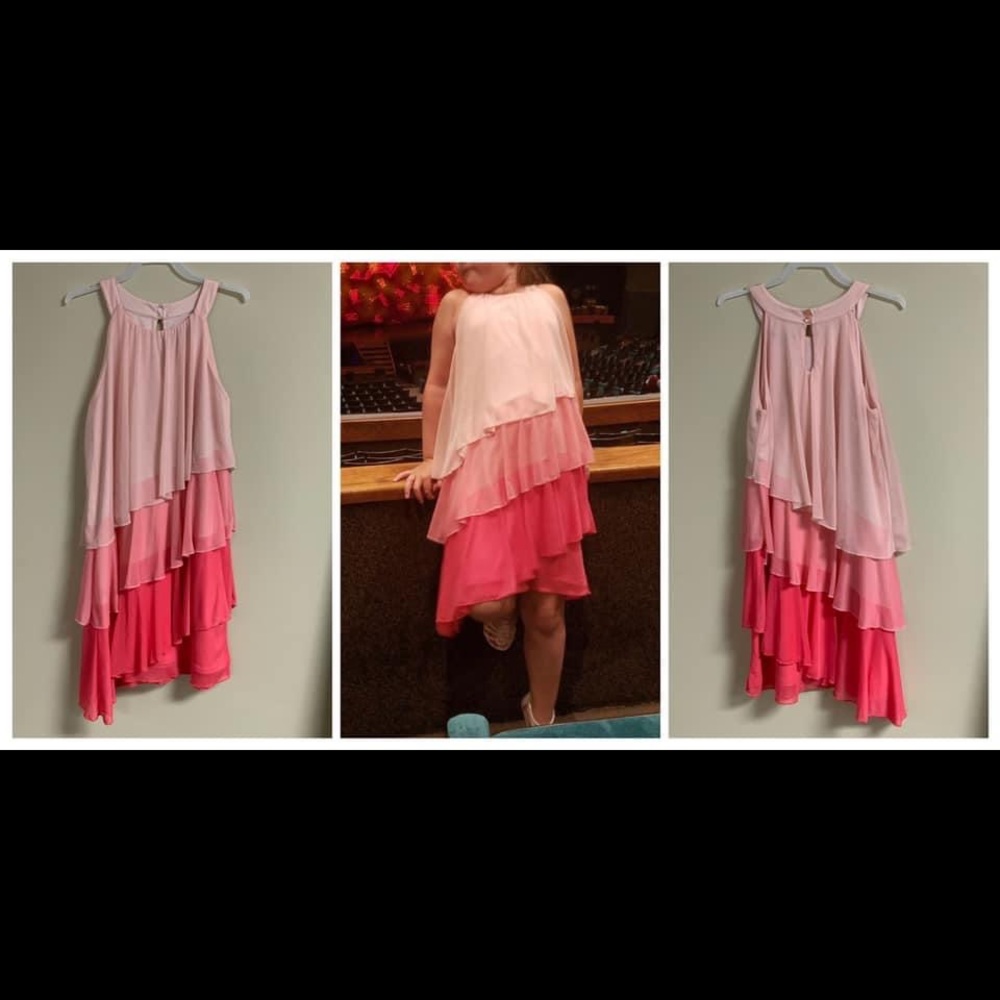 Girls Pink Flowy Dress